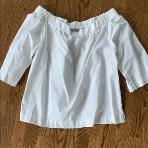 Madewell white off the shoulder shirt size small